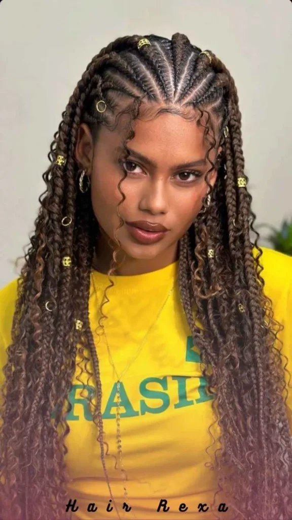 Fulani Braids with Cuffs and Beads
