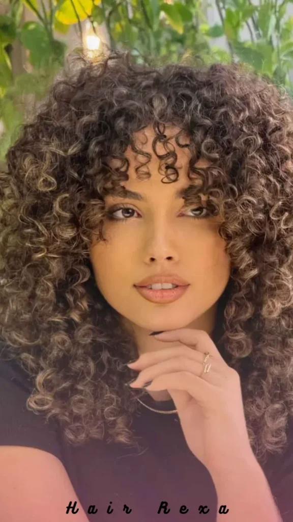 Curtain Bangs on Curly Hair