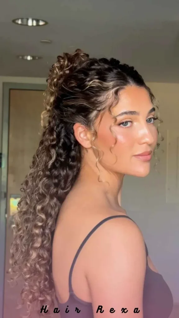 The Half-Up Half-Down Curl Style