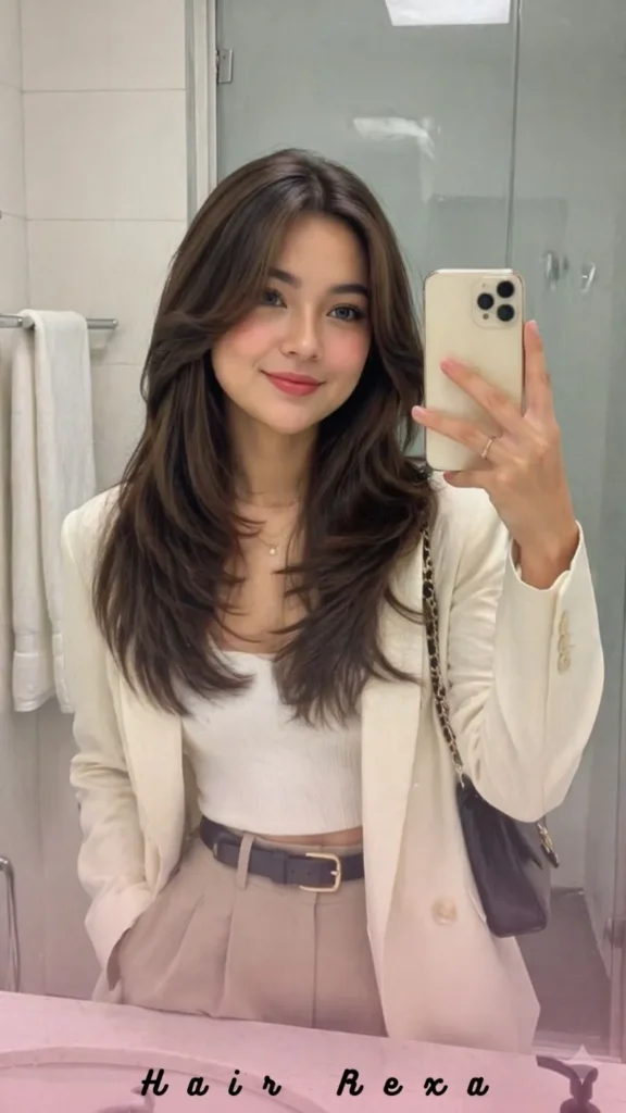 Curtain Bangs with Long Hair