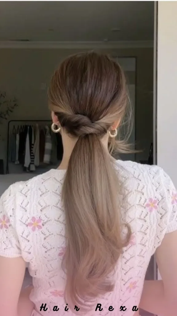 Low Ponytail with a Twist