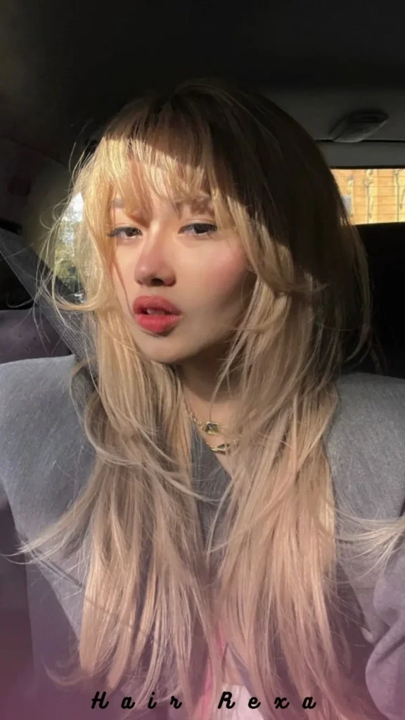 Curtain Bangs with Long Layers