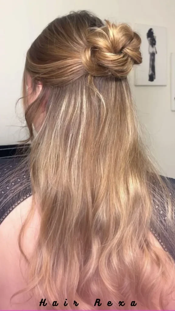 The Half-Up Knot For Short to Medium Hair