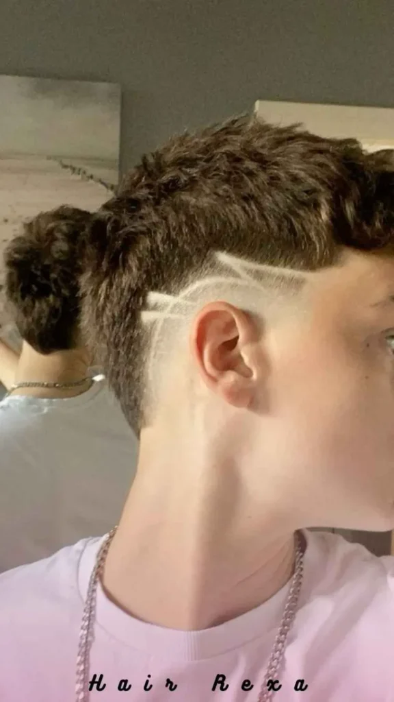 High Fade with Design Line
