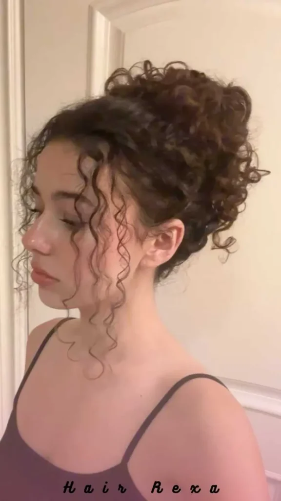 Curly Messy Bun