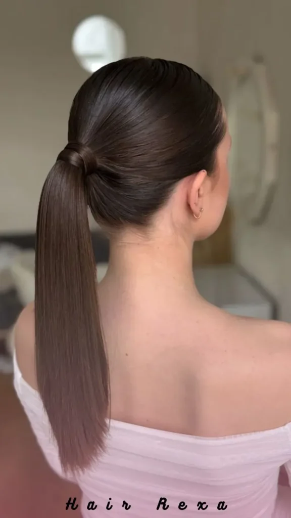 The Sleek Low Ponytail