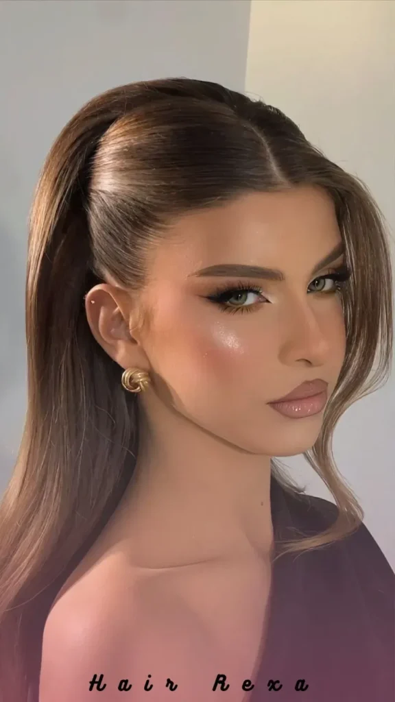 Slicked-Back Look