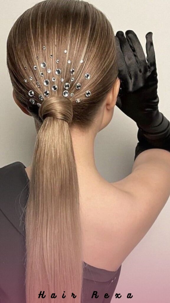 Embellished Sleek Ponytail