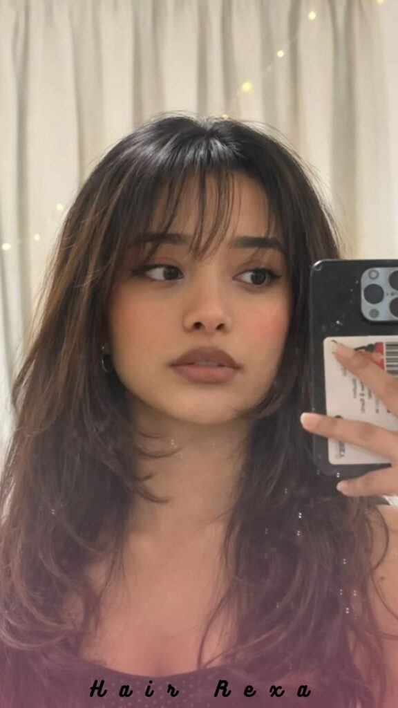 Layered Bangs + Face Framing