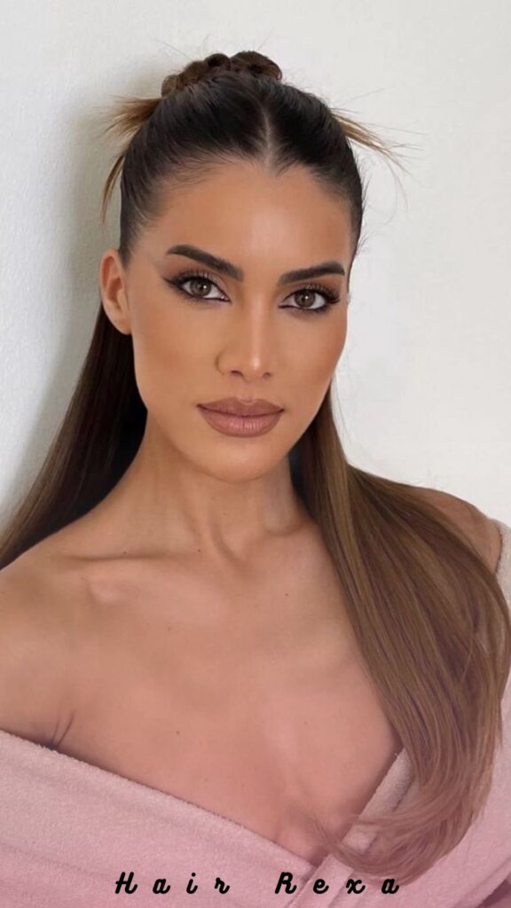 Sleek Ponytail with Middle Part