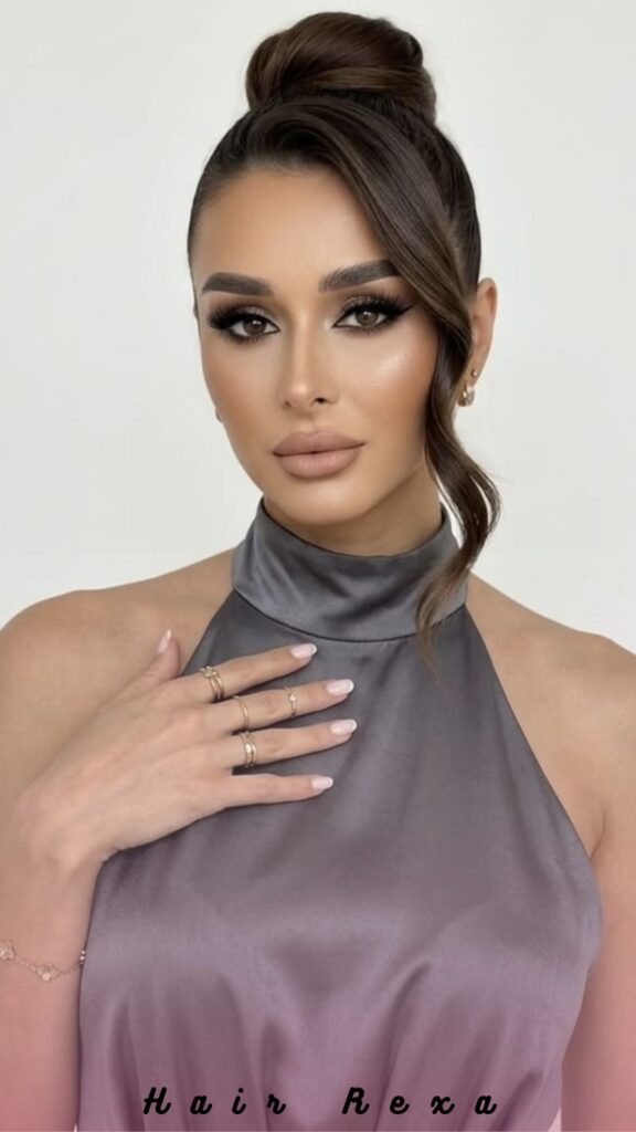 Sleek Wrapped Bun Ponytail Hybrid