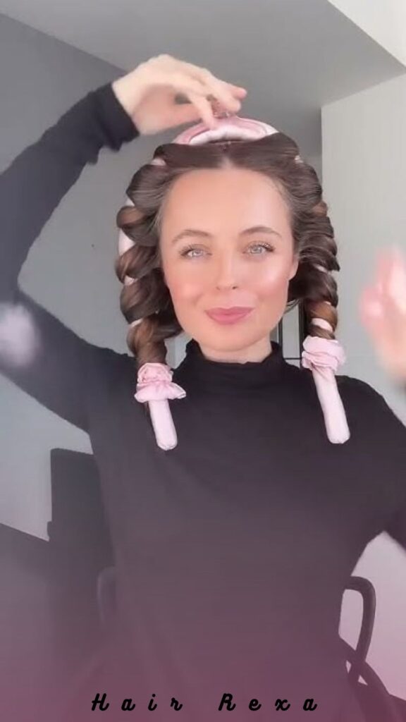 Heatless Waves with a Headband Curling Method