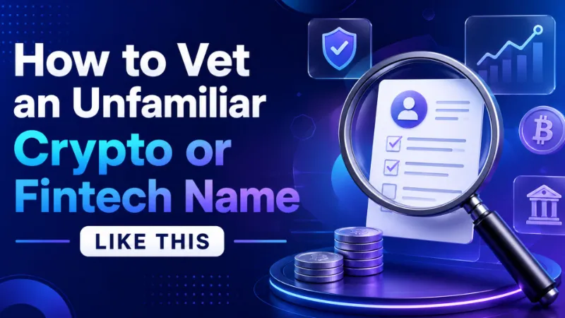 How to Vet an Unfamiliar Crypto or Fintech Name Like This