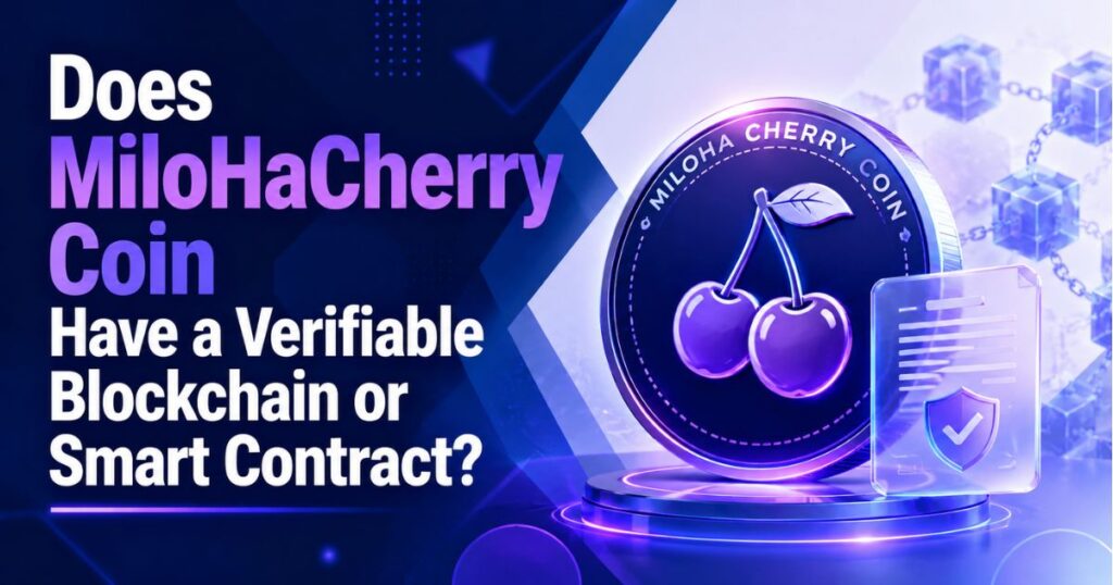 Does MiloHaCherry Coin Have a Verifiable Blockchain or Smart Contract?