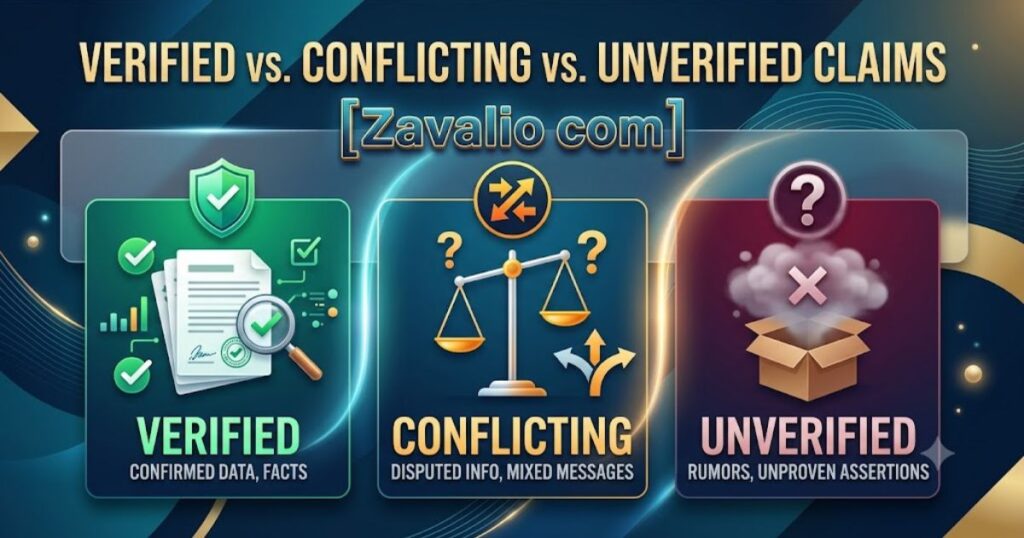Verified vs. Conflicting vs. Unverified Claims